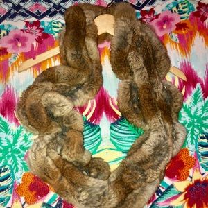 100% Real Rabbit Fur Infinity Scarf